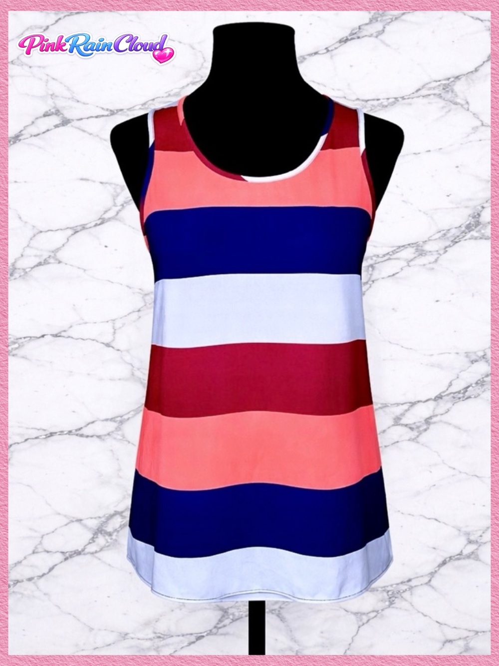 Express Color Block Tank Top Women’s XS Split Back Lightweight